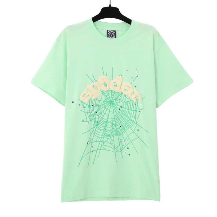 Classic Foam Letter Spider Web Print Tee 5 colors