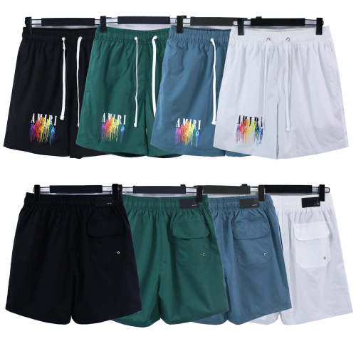 Rainbow Flow Water Drops Monogram Print Sweat Shorts 6 colors