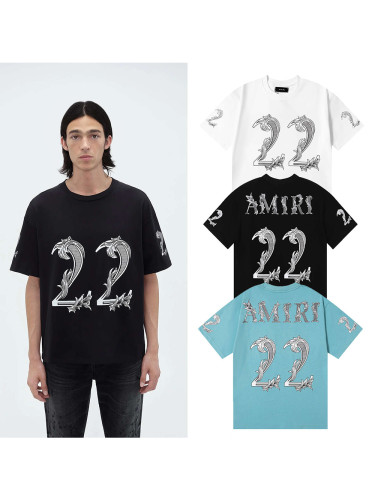 Vine Wrap Numeric Letter Print  Tee 3 colors