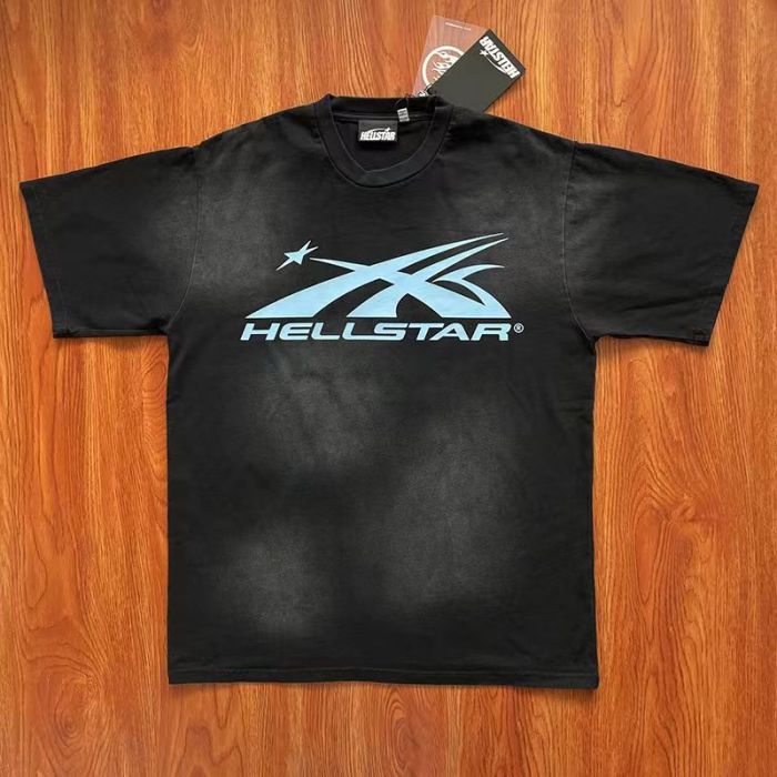1:1 quality version  Vintage Aged Washed Version Back Large Logo Print Tee 2  colors