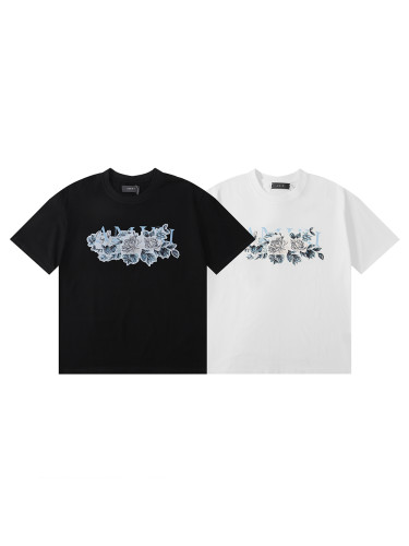 Lost Colour Floral Letter Print Tee 2 colors