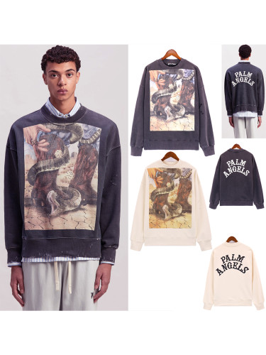 Dice Game Viper Letter Print Crew Neck sweatshirt