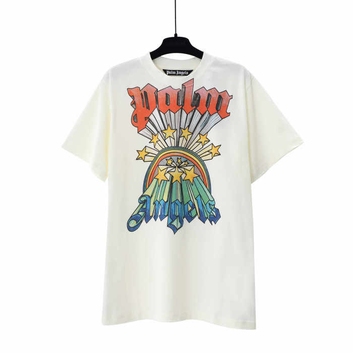 Vintage Rainbow Star Letter Print tee