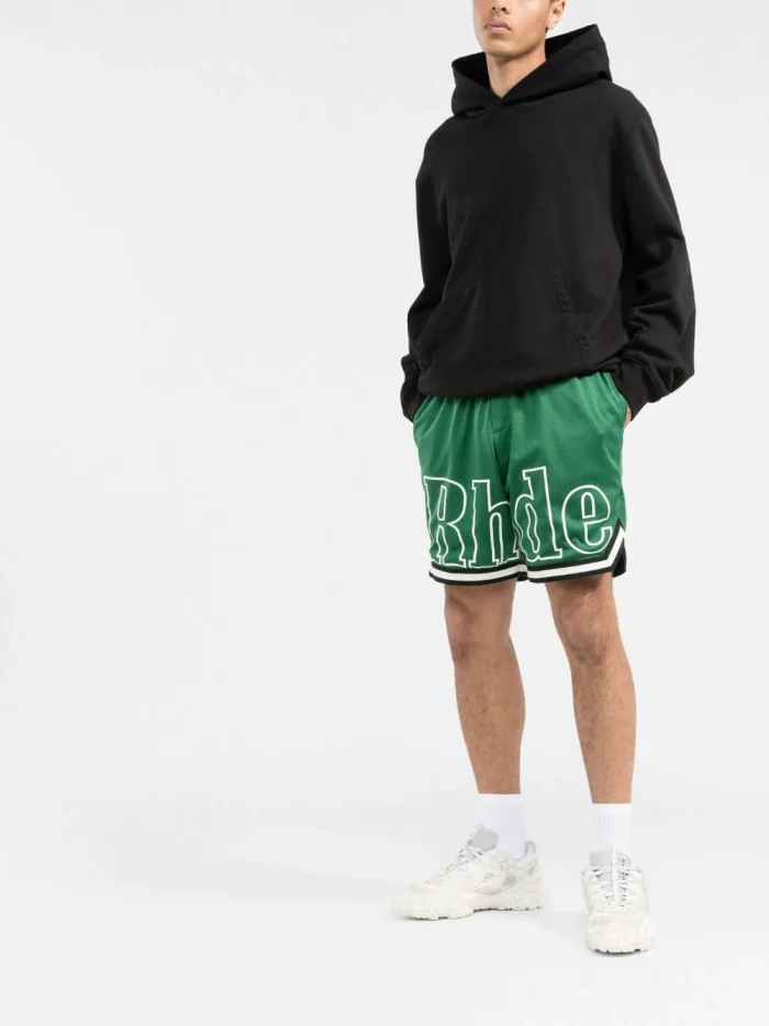 Simple white letter print quick dry gym shorts 3 colors