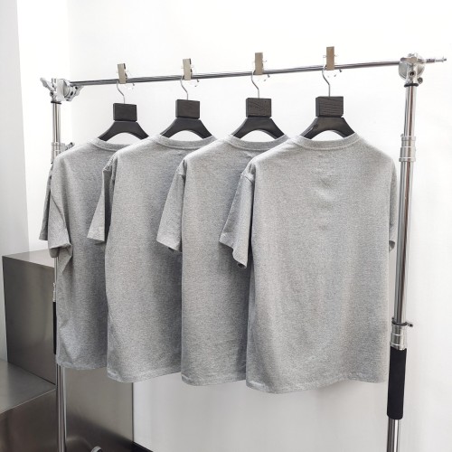 1:1 quality version Hemp Grey Large French Letter Print Tee