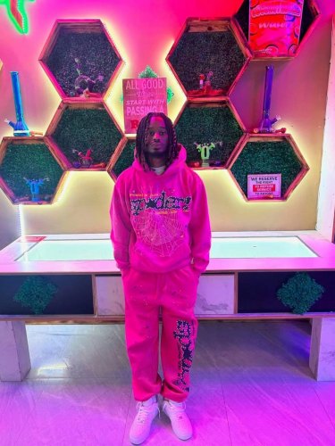 1:1 quality version Classic Rose Spider Web Hoodie & Pants Set