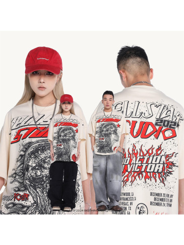 Full Print Flame Brain Storm Print Tee