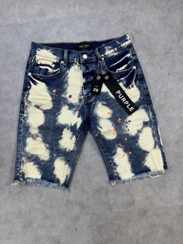 1:1 quality version Tie-Dye Cloud Splash Denim Shorts