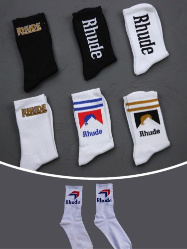 Alphabet Sunset Print Mid Calf Socks 7 colors