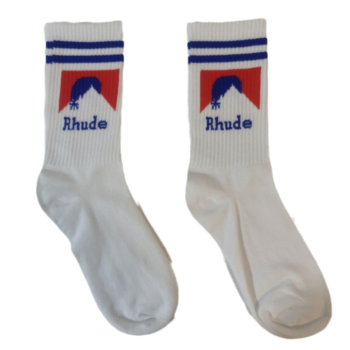 Alphabet Sunset Print Mid Calf Socks 7 colors