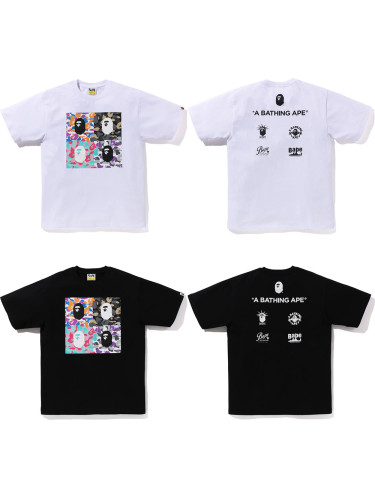 1:1 quality version US Limited 4-gang Ape Head Multi Logo Print Tee 2 colors