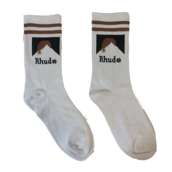 Alphabet Sunset Print Mid Calf Socks 7 colors