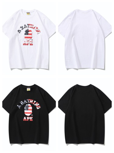 1:1 quality version Star Spangled Banner Limited Ape Letter Tee 2 colors