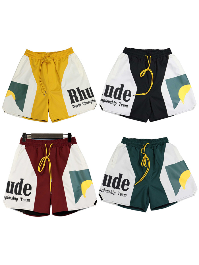 Sunset Monogrammed Colour Block Sports Shorts 4 colors
