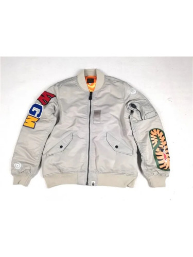 [Buy more Save more]Bape 2021 shark bomber jacket black grey
