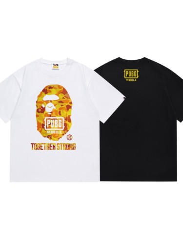 PUBG Co-Branded Orange Camouflage Ape Head  Tee 2 colors