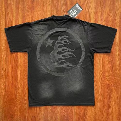 Cotton grey label logo Washed Version Tee