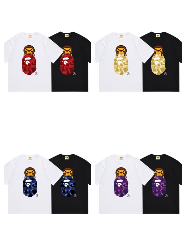 [50% Off]A Bathing Ape Bape Camouflage Monkey Ape Head Pattern Tee 8 colors 26050663
