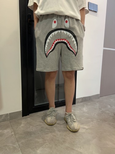 1:1 quality version Classic Solid Colour Shark's Mouth Print Shorts 2 colors