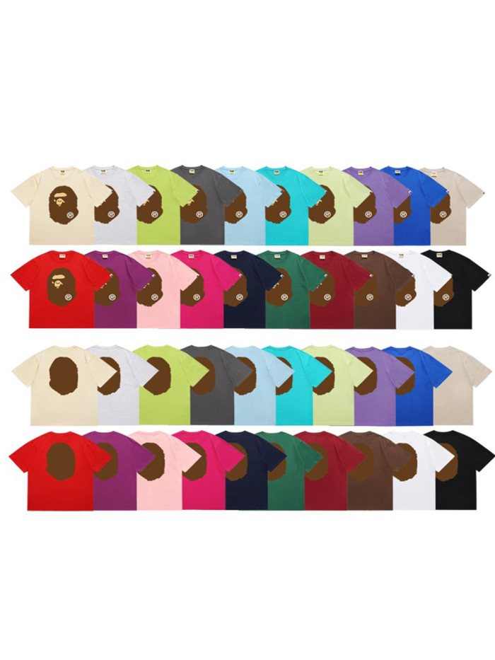 Classic front and back big ape head print Tee 20 colors