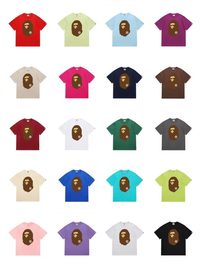 Classic front and back big ape head print Tee 20 colors