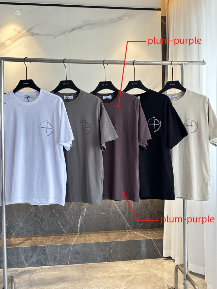 Back Tattered Compass Logo Print Tee 5 colors