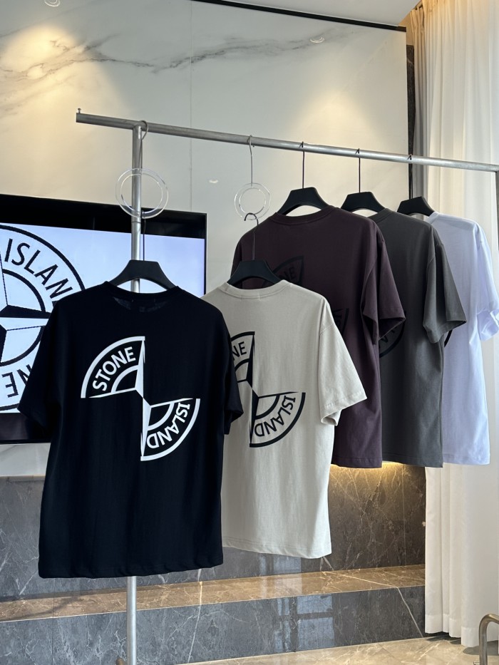 Back Tattered Compass Logo Print Tee 5 colors