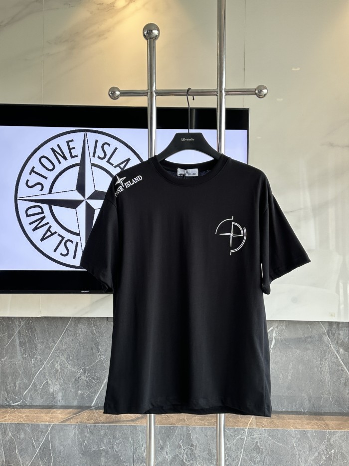 Back Tattered Compass Logo Print Tee 5 colors