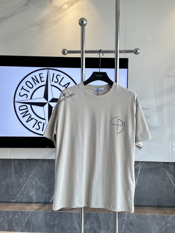 Back Tattered Compass Logo Print Tee 5 colors