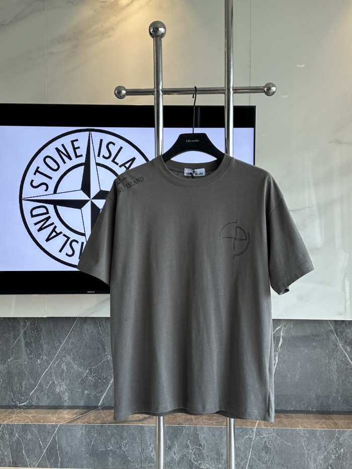 Back Tattered Compass Logo Print Tee 5 colors