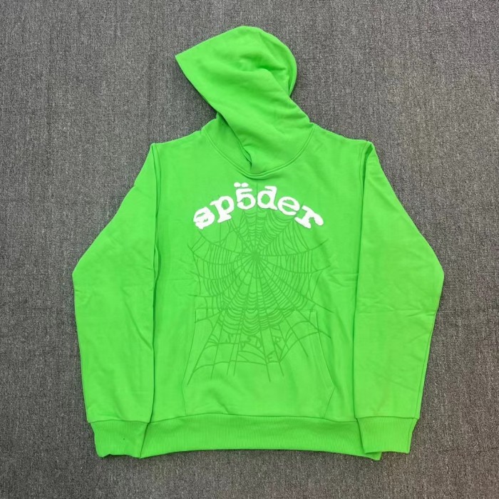 New Colors Foam Letters Light Spider Web Hoodie & Pants Set