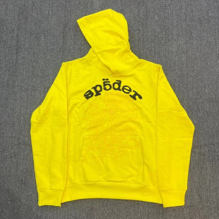 New Colors Foam Letters Light Spider Web Hoodie & Pants Set