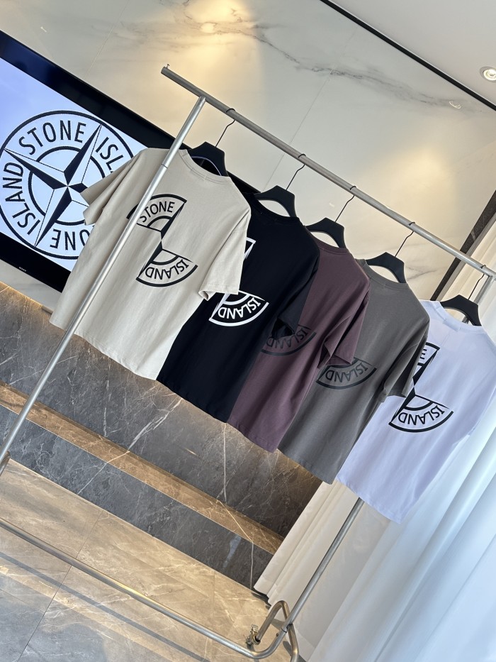 Back Tattered Compass Logo Print Tee 5 colors