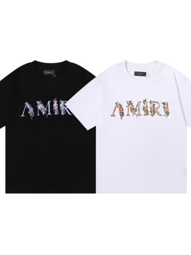 Gradient Alphabet Floral Letter Print Tee 2 colors