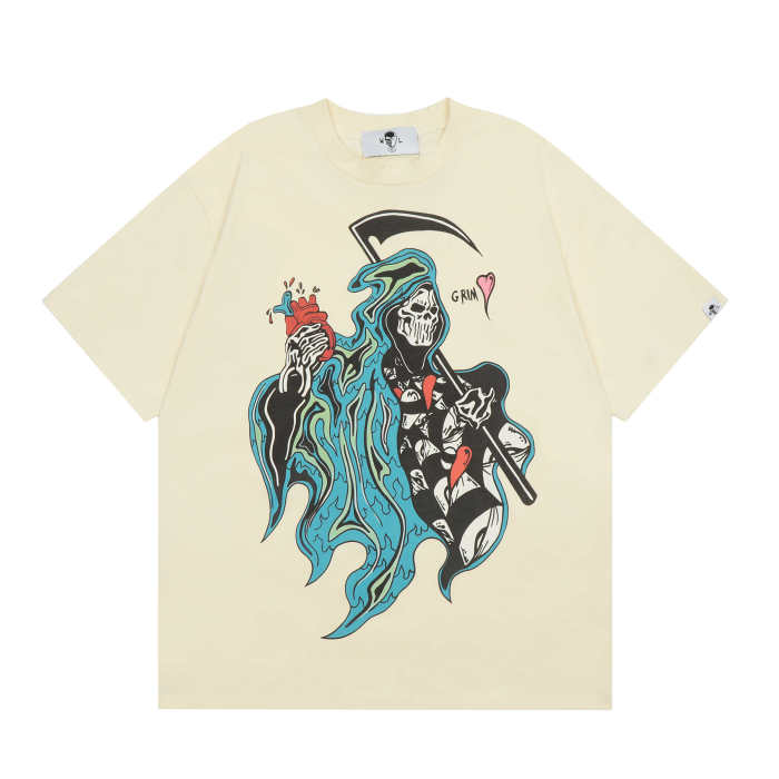 Death Scythe Cartoon Round Neck Tee