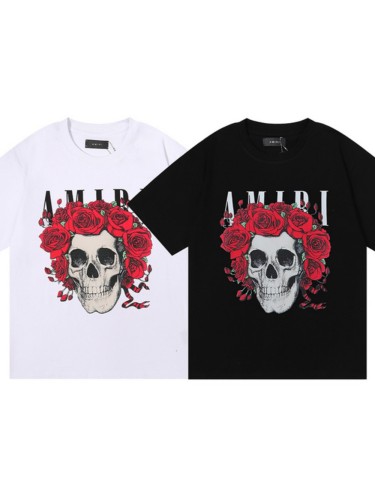 Rose Skull Letter Print Tee 2 colors