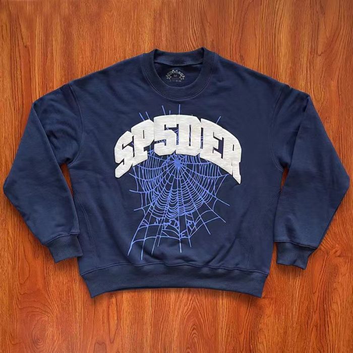 Thin Classic Spider Web Crew Neck Sweatshirt 2 colors