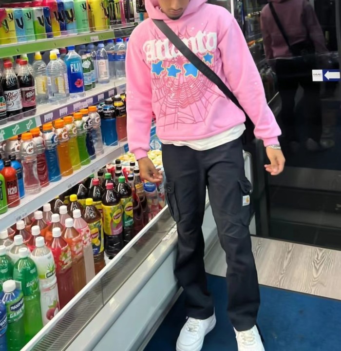 1:1 quality version Pink Atlanta Hoodie & Pants Set