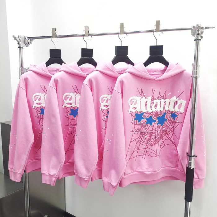1:1 quality version Pink Atlanta Hoodie & Pants Set