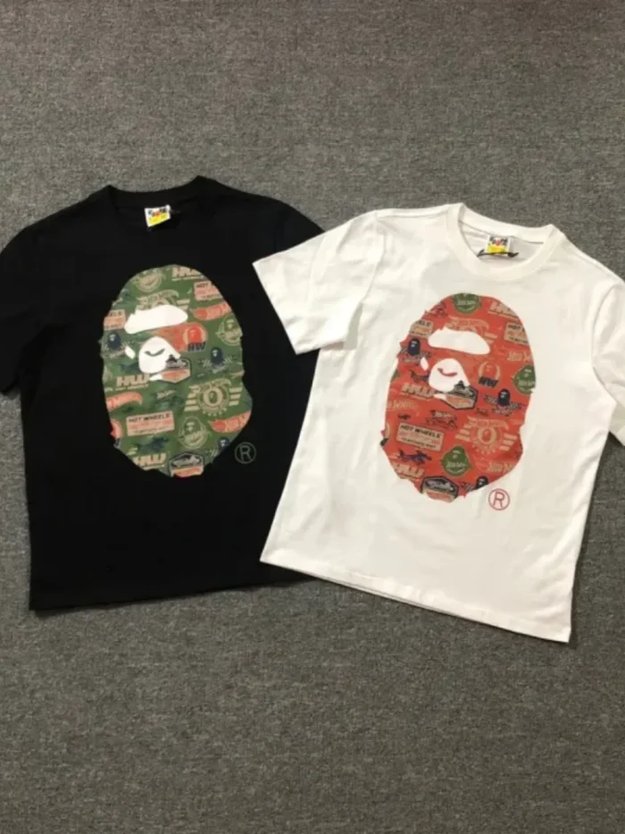 [buy more save more] Vintage biker style printed short sleeves 2 colors