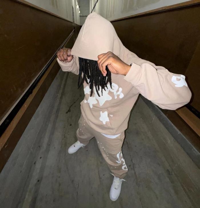 1:1 quality version Thick Version Foam Letter Star Hoodie & Pants Set