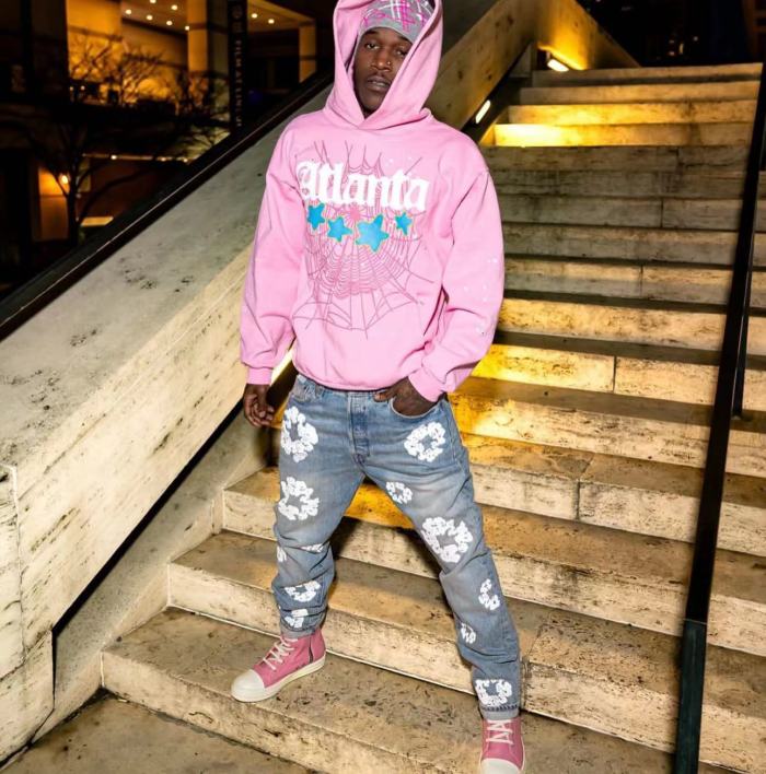 1:1 quality version Pink Atlanta Hoodie & Pants Set