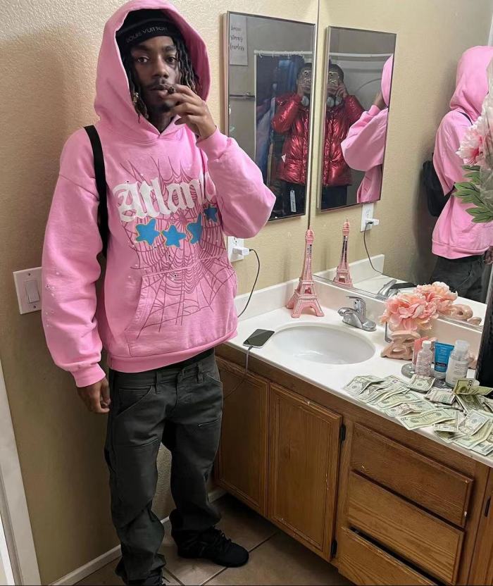 1:1 quality version Pink Atlanta Hoodie & Pants Set