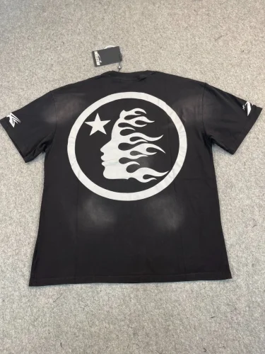 Silver Grey Side Face Goddess Logo Printed Washed Version Tee