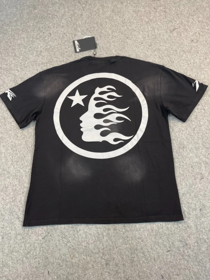 Silver Grey Side Face Goddess Logo Printed Washed Version Tee