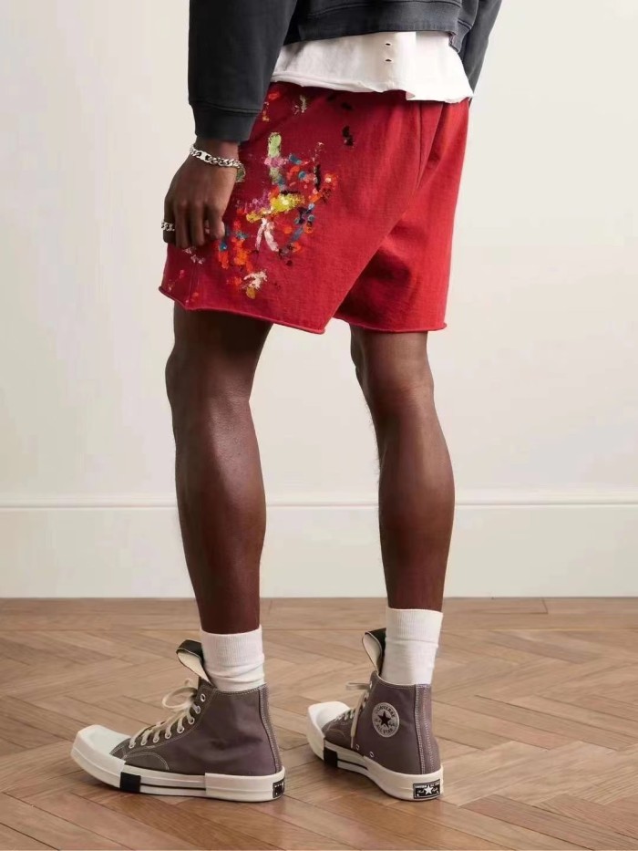 [Big & Tall for weights up to 260 lbs]1:1 quality version Dark red ink splash shorts