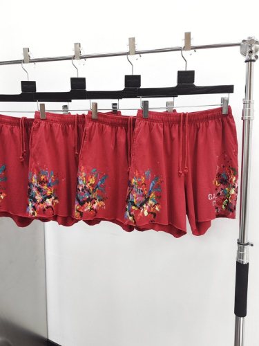 1:1 quality version Dark red ink splash shorts