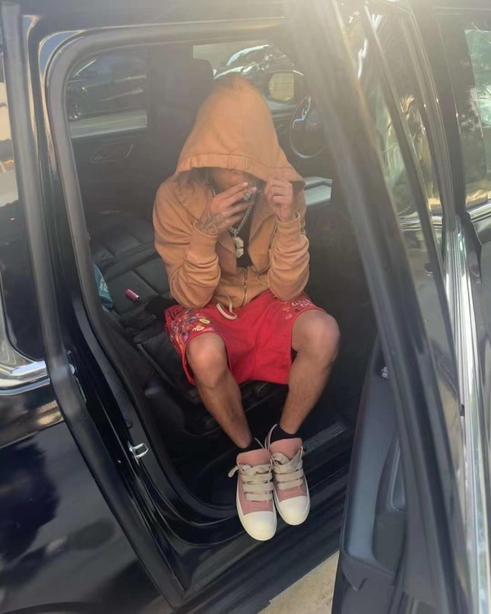 [Big & Tall for weights up to 260 lbs]1:1 quality version Dark red ink splash shorts