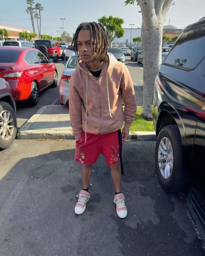 [Big & Tall for weights up to 260 lbs]1:1 quality version Dark red ink splash shorts