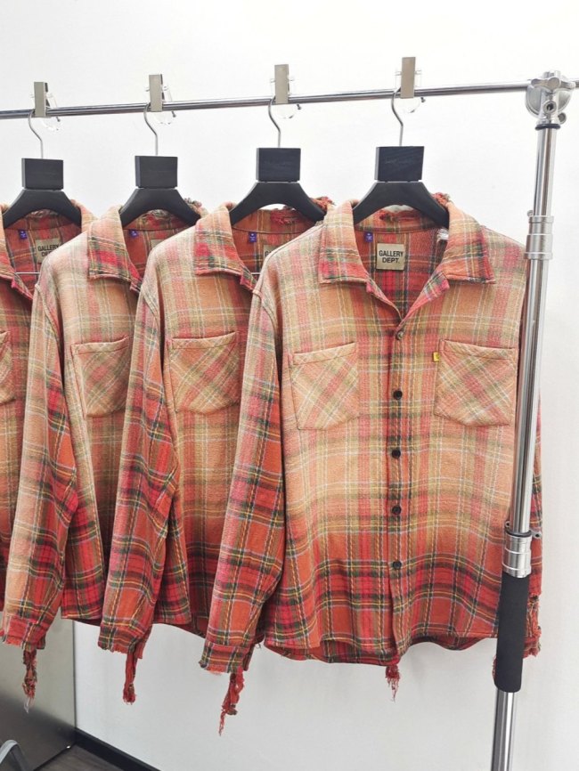 [Big & Tall for weights up to 260 lbs]1:1 quality version Jet Brushed Gradient Plaid Shirt